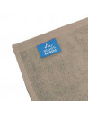 Serviettes de bain 50x100 cm pur coton 600 grammes Alpes Blanc Taupe