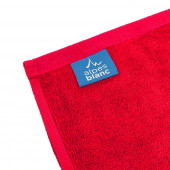 Serviettes de bain 70x140 cm 100% coton lot de 2 Alpes Blanc rouge