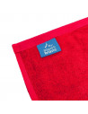 Serviettes de bain 70x140 cm 100% coton lot de 2 Alpes Blanc rouge