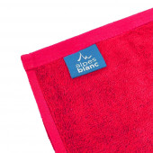 Lot de deux serviettes 100% coton 100x150 cm 600grammes/m² marque Alpes blanc fuchsia