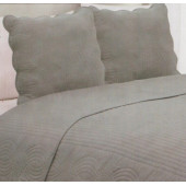 Taie Couvre lit Gris - 2 places