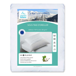 Deux sous-taies coton Alpes Blanc