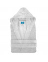 Peignoir capuche qui ressort coton et bambou blanc