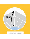 protège matelas 400 grammes avec bonnet de 30 cm
