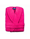 Peignoir de bain Châle coton bambou Fuchsia plié