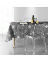 Nappe anti tâches rectangle Enchanté anthracite dans un salon