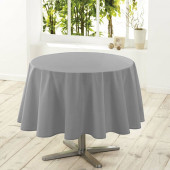 Nappe Unie Ronde Anti tâches 180 cm | Alpes blanc - Linge de table