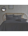 housse de couette percale 240x280 anthracite posées sur lit