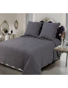 Couvre lit Plaisance 100 % coton gris