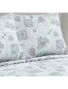 Zoom sur les taies d'oreiller de notre couvre lit Valentine.