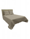 Couvre lit Plaisance 100 % coton lin vue de biais