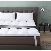 Surmatelas Moelleux – Confort Supérieur avec Enveloppe Percale de Coton Douce, Respirante et Durable pour Nuits Paisibles