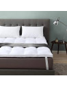 Surmatelas Moelleux – Confort Supérieur avec Enveloppe Percale de Coton Douce, Respirante et Durable pour Nuits Paisibles