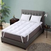 Surmatelas Moelleux – Confort Supérieur avec Enveloppe Percale de Coton Douce, Respirante et Durable pour Nuits Paisibles