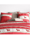 Housse de couette Cerf 260x240 cm + 2 taies pur coton zoom taies