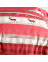 Housse de couette Cerf 260x240 cm + 2 taies pur coton zoom motifs