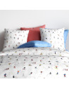 zoom taies housse de couette skieurs pur coton