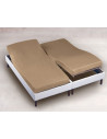 Drap Housse 2x80x200 taupe TPR