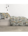 Housse de couette 100 % coton bio Zélia 240x220 dans chambre de biais