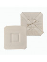 Lot de 6 Galettes de chaise - Beige par deux recto et verso