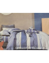Parure de Draps 160 cm 4 pièces 100% Coton Géométrique Bleu
