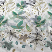 Zoom motifs Housse de couette 100 % coton Summer flower