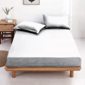 Drap housse uni 100 % coton 57 fils - Fabrication française
