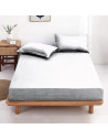 Drap housse uni 100 % coton 57 fils - Fabrication française