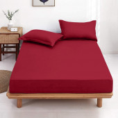 Drap housse uni 100 % coton 57 fils - Fabrication française