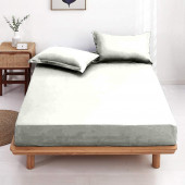 Drap housse uni 100 % coton 57 fils - Fabrication française
