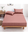 Drap housse uni 100 % coton 57 fils - Fabrication française