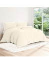 Visuel ambiance - housse de couette unie percale de coton 80 fils/cm² naturel