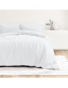 Visuel ambiance - housse de couette unie percale de coton 80 fils/cm² blanc