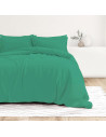 Visuel ambiance - housse de couette unie percale de coton 80 fils/cm² céladon