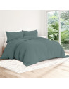 Visuel ambiance - housse de couette unie percale de coton 80 fils/cm² anthracite