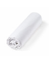 Drap housse Percale bonnet 30 cm roulé blanc