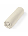 Drap housse Percale bonnet 30 cm roulé naturel