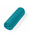 Drap housse Percale bonnet 30 cm roulé bleu canard