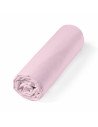 Drap housse Percale bonnet 30 cm roulé rose poudré