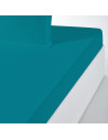 Drap housse Percale bonnet 30 cm bleu canard