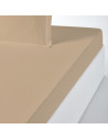 Drap housse Percale bonnet 30 cm mastic