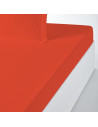 Drap housse Percale bonnet 30 cm terracotta