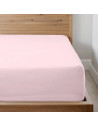 Drap housse Percale bonnet 30 cm rose poudré