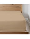 Drap housse Percale bonnet 30 cm mastic