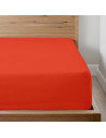 Drap housse Percale bonnet 30 cm tarracotta