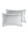 Lot de 2 taies d'oreillers Percale 50x70 blanc