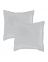 Lot de 2 taies d'oreillers Percale 65x65 blanc