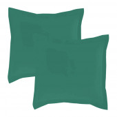 Lot de 2 taies d'oreillers Percale 65x65 céladon
