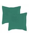 Lot de 2 taies d'oreillers Percale 65x65 céladon