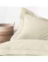 Ambiance lot de 2 taies d'oreillers Percale naturel